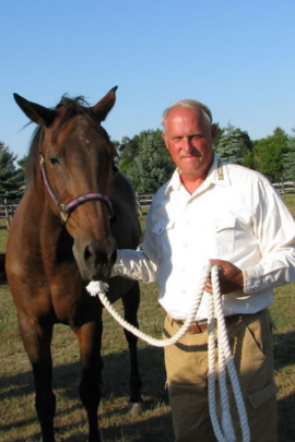 Ray Strzalkowski, Michigan Realtor with horse